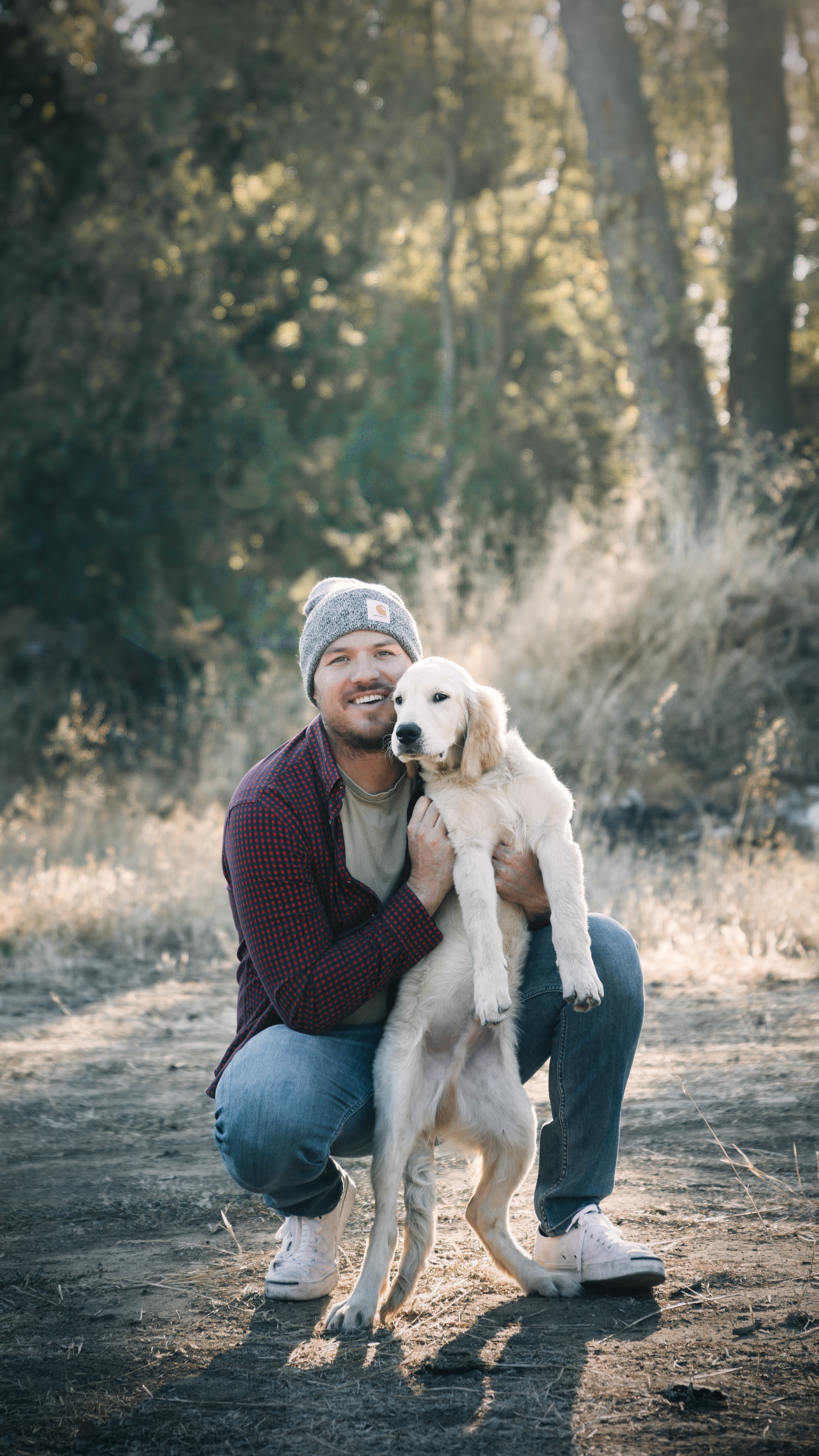 Murphy with his owner